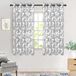 Merkloos Transparante Voile Gordijnen 140x160 cm met Bladerenprint - Set van 2 Stuks