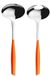 Bugatti GLOU-021F14/15 Glamour slabestek, SAN/roestvrij staal, 16 x 26 x 3 cm, oranje, 2 stuks