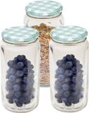 Hega Hogar Weckpot/voorraadpot Classico - 3x - 950 ml - Kunststof - Groen
