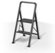 MSV Opvouwbare trap - Opstapkruk 2 treden - tot 150kg Belastbaar - Antislip - GS gecertificeerd - Staal - 47.5x42.5x85cm - Zwart