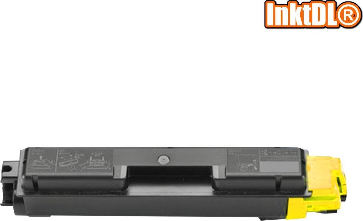 InktDL XL Laser toner cartridge voor Kyocera TK-580Y (Geel) | Geschikt voor Kyocera Ecosys P6021CDN en Kyocera FS C5150DN