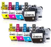 Brother Cartouches d'encre LC421XL Multipack pour Brother DCP-J1050DW (8 pièces)