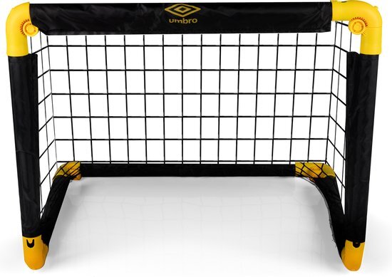 Umbro voetbaldoel - opvouwbare voetbalgoal - 50 x 44 x 44 cm - zwart/geel