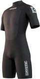 Mystic Brand Shorty 3/2mm Back-Zip combinaison - Maat XXL - Hommes - Noir/Blanc