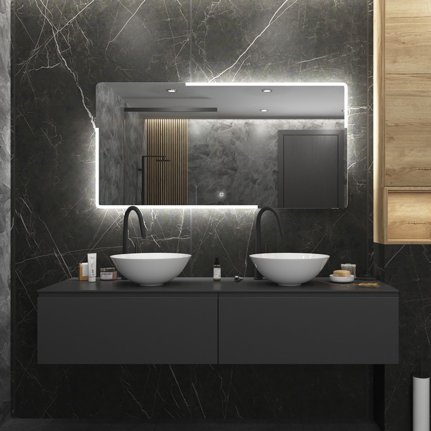 Boss & Wessing Liteem Badkamerspiegel 150x70 cm met LED - 8719304005827