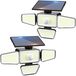 Éclairage extérieur de panneau solaire avec détecteur de mouvement, 318 LED, IP65, 2 pièces