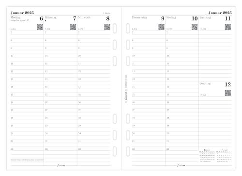 Filofax A5 Multi 1 week op 2 pagina's (Duits) 2025