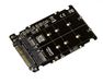 KALEA-INFORMATIQUE Convertoradapter voor montage van een M.2 M Key Gen 3.0 NVMe SSD en een M2 B Key SATA SSD in plaats van een U.2 SSD (U2 68Pin SFF-8639)