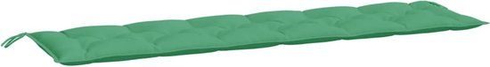 vidaXL Coussin de banc de jardin 200x50x7 cm tissu vert