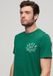 Superdry Athletic College T-shirt met print voor heren - L - Katoen - Dark Forest Green Slub