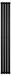 Radiateur design ovale - 1 colonne - 1800x240 mm - noir
