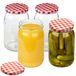 versandfuxx24 Set van 4 weckpotten 900 ml met stickers