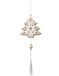 JJA - Houten Hangdecoratie Witte Kerstboom 35 cm Scandinavische Stijl