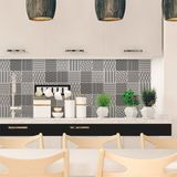 Ambiance Sticker Zelfklevende tegelmuurstickers voor keuken en badkamer - 9 Scandinavische/Nordic tegelstickers - 9 stickers 10x10cm