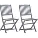 Maison Exclusive - Chaise pliante (lot de 2) avec coussins, en bois d'acacia massif