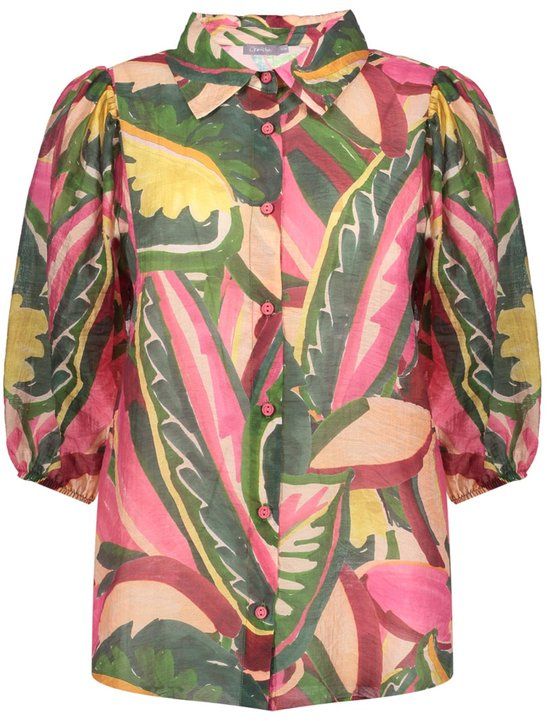 GEISHA BLOUSE 63476-20 MT S Fuchsia