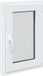 vidaXL Kelderraam RISOR 50 x 75 cm Wit Dubbel Glas PVC Vast Raam Links Binnendraaiend Geluidswerend Thermisch Isolerend Met Ventilatie Makkelijk Schoonmaken
