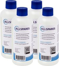 AllSpares Détartrant liquide (4x 500ml) pour machines à café - Convient aux peaux sensibles Delonghi EcoDecalk DLSC500