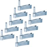 Alberts 863999 Plaatduim om in te metselen | F-muurhaak | elektrolytisch blauw verzinkt | doornmaat Ø14 mm | 92 x 30 mm | Set van 10