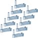 Alberts 863999 Plaatduim om in te metselen | F-muurhaak | elektrolytisch blauw verzinkt | doornmaat Ø14 mm | 92 x 30 mm | Set van 10