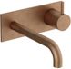 Hotbath Cobber - Wastafelmengkraan - Zonder Waste - Laag - Bruin - Inbouw - Messing