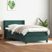 Maison Exclusive - Lit boxspring avec matelas, vert foncé, 80x220 cm, velours