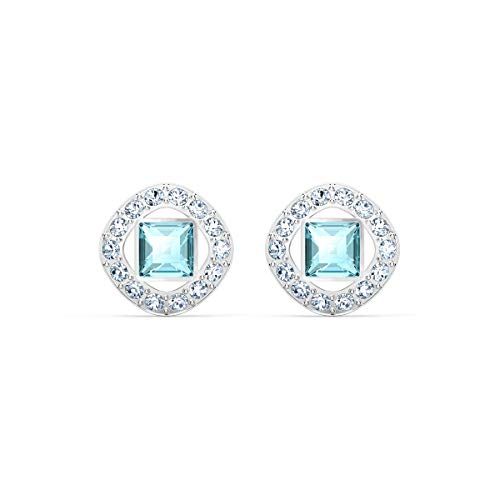 Swarovski Dames Oorbellen, Aqua/Rhodium Glanzend 5547020