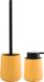 MSV Brosse WC avec porte-savon - set salle de bain Malmo - céramique - jaune safran