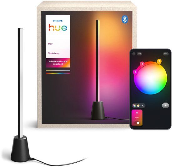 Philips Hue Play LED tafellamp - Zwart - 60 cm - RGBW