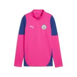 PUMA Manchester City trainingstop met kwartrits, Blauw/Roze, Maat 9-10Y