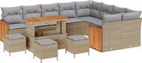 vidaXL Tuinbank Beige en Lichtgrijs