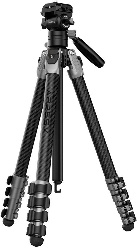 SmallRig 5477 AP225Pro Portable Carbon Fiber Video Tripod with Fluid Head