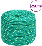 vidaXL Boottouw 8 mm 250 m polypropyleen groen