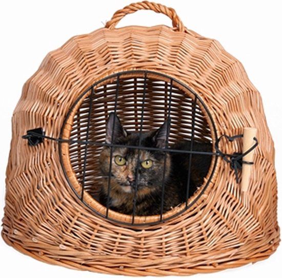 Trixie Rotan Kattenmand Met Deur - ø 50CM - Bruin