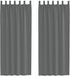 vidaXL Gordijnen voile met lussen 2 st 140x260 cm donkergrijs