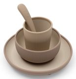 Jollein Toddler Dinner Set, Silicone, Natural