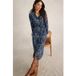 White Stuff Annie Jersey Robe Chemise Imprimé Bleu Marine