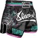 8 Weapons Muay Thai Shorts Samurai 2.0 Cyber Zwart Groen - XXL