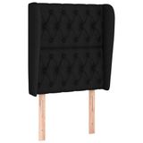 VidaXL Hoofdbord met Randen Stof Zwart 83x23x78/88 cm