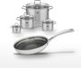 Elo Batterie De Cuisine 1 Poêle 28cm + 4 Faitouts Relief Evolution