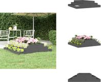 vidaXL Plantenbak 110x110x27 cm massief grenenhout grijs
