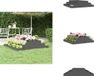 vidaXL Plantenbak 110x110x27 cm massief grenenhout grijs