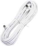 Aigostar Coax Kabel - 8 Meter - Haakse Connectoren - Wit