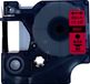 DULA Dymo D1 45017 Bande d'étiquettes - Noir sur Rouge - 12mm x 7m