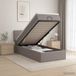 vidaXL Ottoman bed met matras met hoofdeinde Taupe 90 x 200 cm Stof