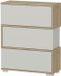 homemaniac Homemania Schoenenkast Zigzag 75x30x95 cm wit en eikenkleurig