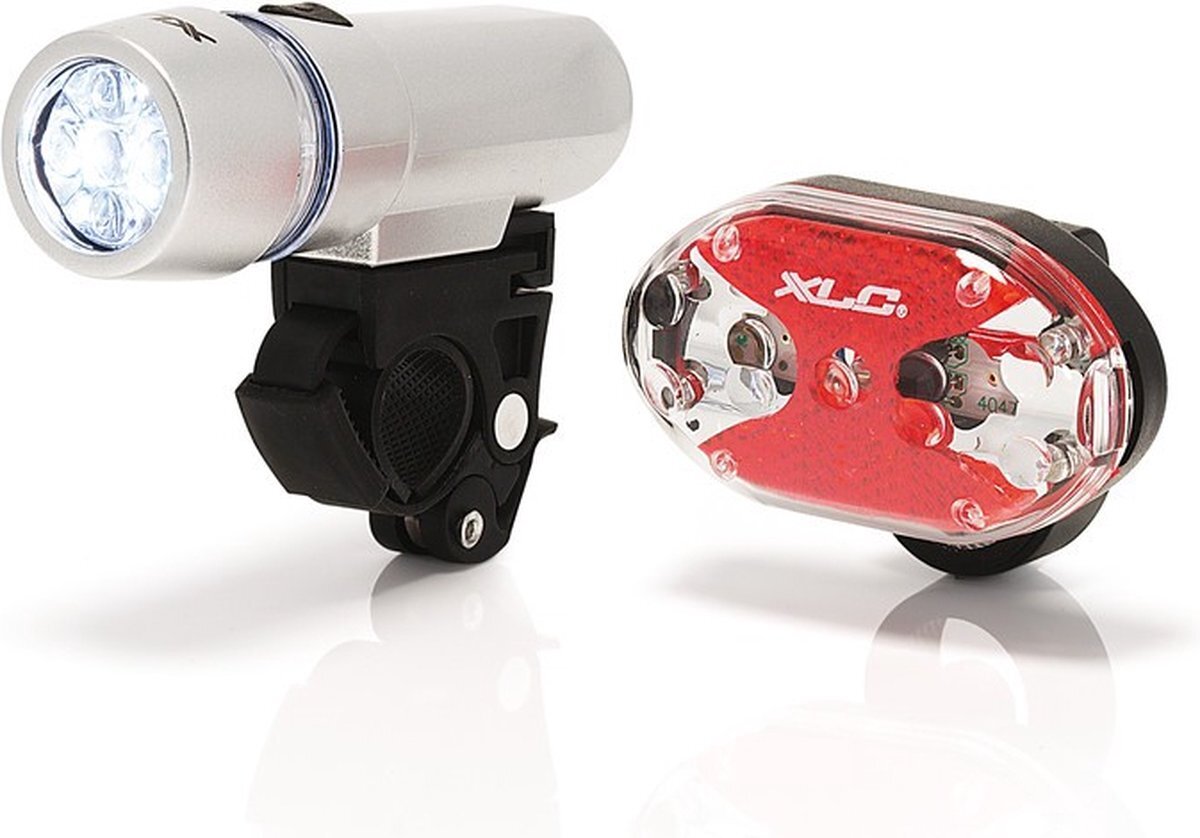 XLC Triton & Thebe fietsverlichting - Voordeelset - LED - Batterijen