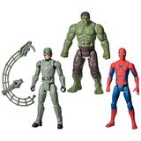 Marvel Spider-Man: Brand New Day Titan Series Spider-Man, Hulk en Marvel's Scorpion, 3-pack actiefiguren, superheldspeelgoed en actiefiguren voor kinderen, leeftijd 4+