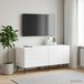 Maison Exclusive - Meuble TV, blanc laqué, panneau de particules