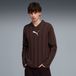 PUMA T7 Long Sleeve Polo Men Brown XL